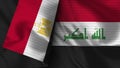 Iraq and Egypt Realistic Flag Ã¢â¬â Fabric Texture Illustration